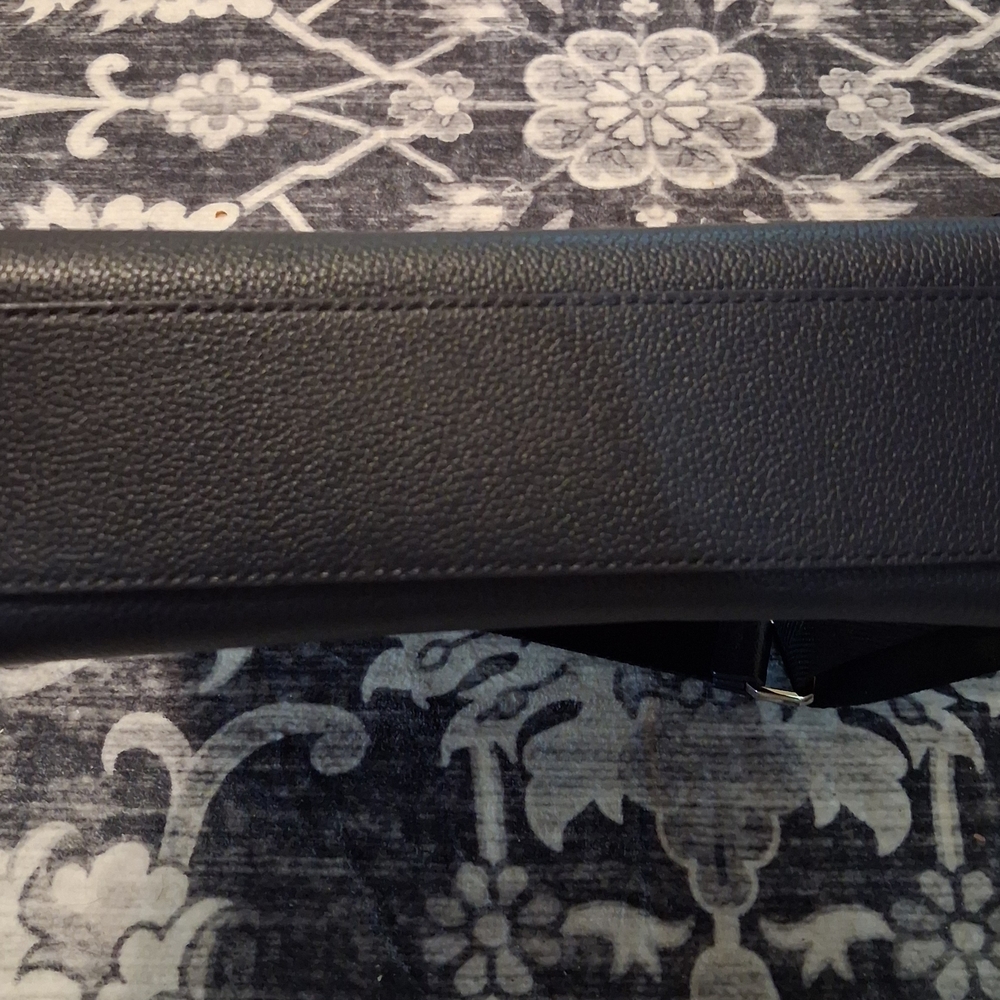 MCM Navy Leather Structured Tote Bag - Picture 6 of 8